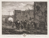 KG 13089
          <br/>
          De liefdadigheid van de Capucijner monniken.
          <br/>
          <em>Moyreau, Jean (1690-1762)</em>